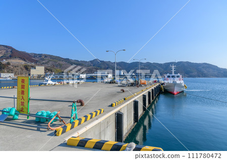 Remote island route between Miyagi Onagawa Town and Dejima Eshima 111780472