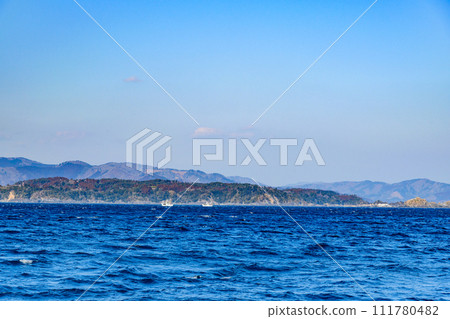 Remote island route between Miyagi Onagawa Town and Dejima Eshima 111780482