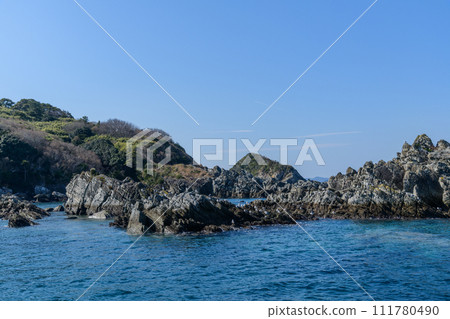 Remote island route between Miyagi Onagawa Town and Dejima Eshima 111780490