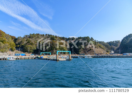 Remote island route between Miyagi Onagawa Town and Dejima Eshima 111780529