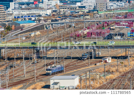 (Shizuoka Prefecture) Shizuoka Freight Station seen from the Granship Observation Room (Shizuoka Prefecture) Shizuoka Freight Station seen from the Granship Observation Room 111780565