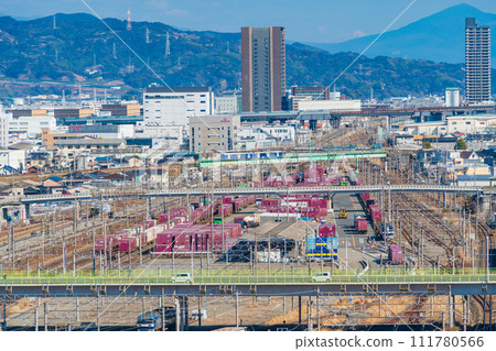 (Shizuoka Prefecture) Shizuoka Freight Station seen from the Granship Observation Room 111780566