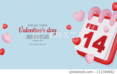 banner with 3d red. Holiday banner, web poster, flyer, stylish brochure, greeting card, cover. banner with 3d red. Holiday banner, web poster, flyer, stylish brochure, greeting card, cover. 111780682