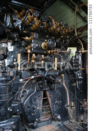 Cab of a steam locomotive Cab of a steam locomotive 111780783