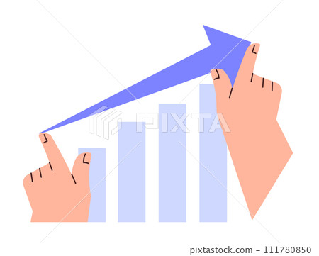 Growing graph Infographic vector illustration 111780850