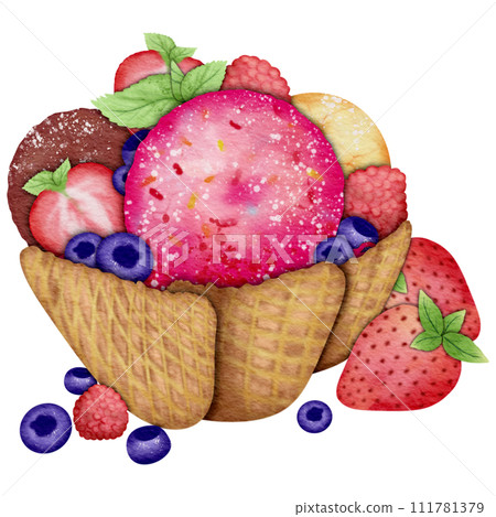 Mixed Berry Ice Cream Mixed Berry Ice Cream 111781379