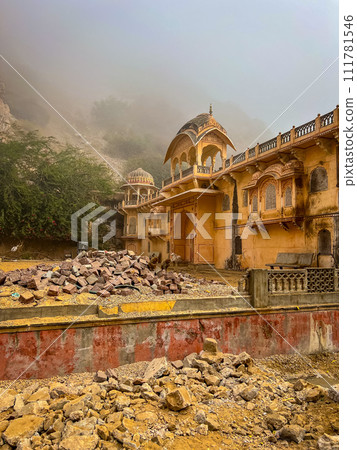 Galta Mandir palace in Galta Ji near Jaipur. High quality photo 111781546