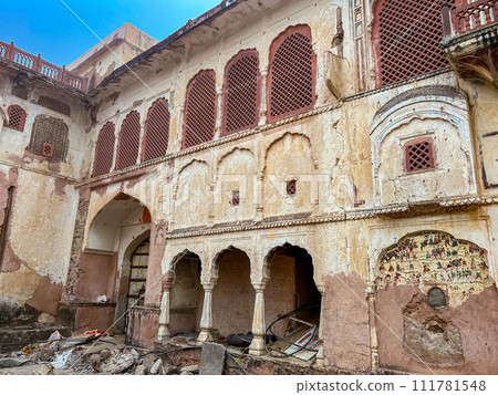 Galta Mandir palace in Galta Ji near Jaipur. High quality photo 111781548
