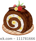 Chocolate Roll Cake 111781666