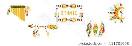 Ethnic Indian Symbol and Tribal Object Vector Set Ethnic Indian Symbol and Tribal Object Vector Set 111781698
