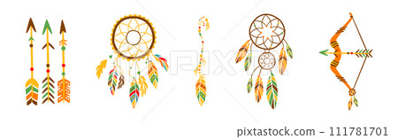 Ethnic Indian Symbol and Tribal Object Vector Set Ethnic Indian Symbol and Tribal Object Vector Set 111781701