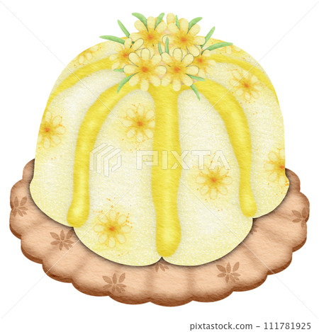 Honey Lava Flower Cake 111781925