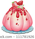 Strawberry Lava Cake 111781926
