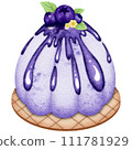Blueberry Lava Cake 111781929