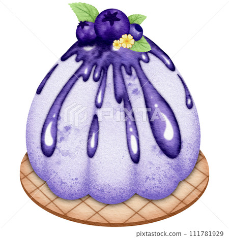 Blueberry Lava Cake 111781929