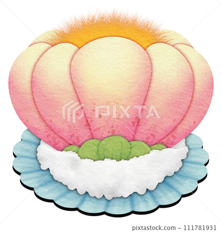 Dairy cream flower cake 111781931