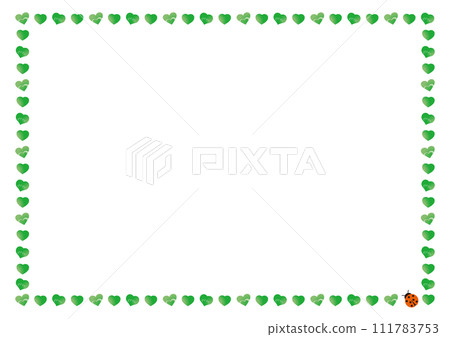 快樂三葉草葉子框架 111783753