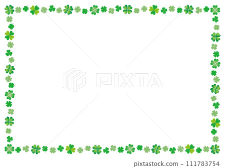 四葉草邊框的框架 111783754