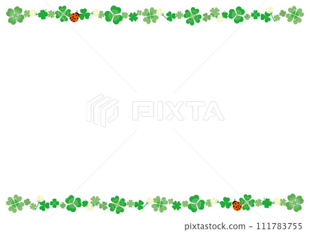 三葉草和白三葉草線框 111783755