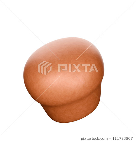 Cartoon style Bread texture 3D rendering on white background have work path. Cartoon style Bread texture 3D rendering on white background have work path. 111783807