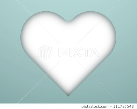 淡藍色心形框 淡藍色心形框 111785548