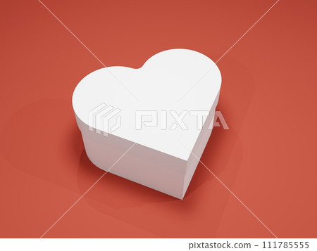 Heart-shaped box closed on white Heart-shaped box closed on white 111785555