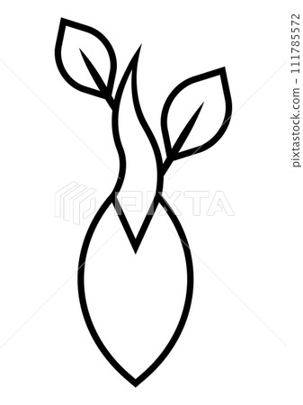 Sprouted seed for sowing. Agricultural, cultivation and planting illustration. Sprouted seed for sowing. Agricultural, cultivation and planting illustration. 111785572