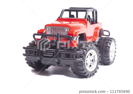radio-controlled offroad 4x4 toy car isolated on white background radio-controlled offroad 4x4 toy car isolated on white background 111785690