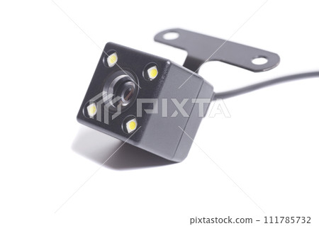 car rear view camera for parking assistance isolated on white background. 111785732