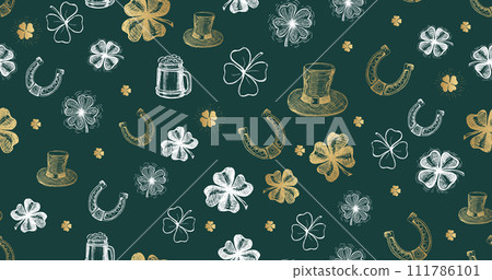 clover, pattern, vector 111786101