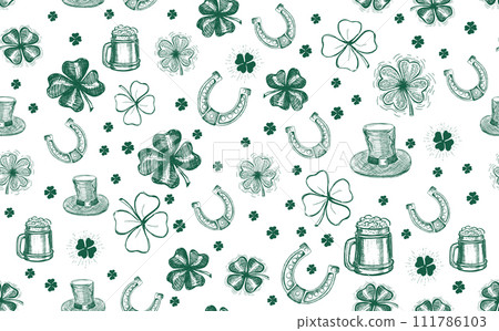 clover, pattern, vector 111786103