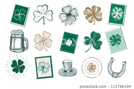 clover, vector, icon 111786104