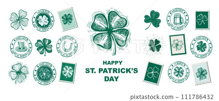 clover, vector, icon 111786432