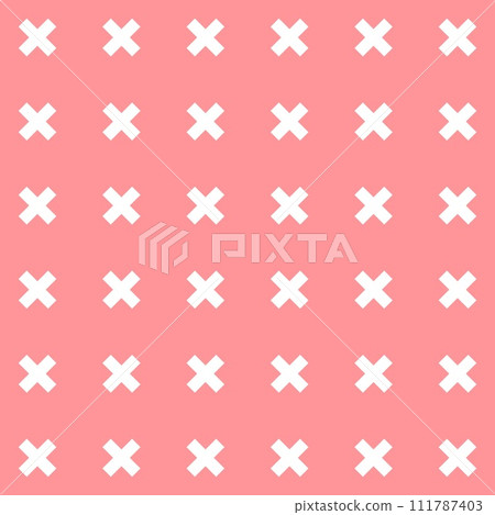Pink And white chevron diagonal chevron geometric striped pattern background, Girly wrapping papers. Romantic backdrops. Vector illustration. Scrapbooking design 111787403