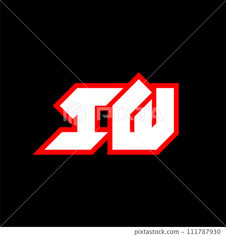 IW logo design, initial IW letter design with sci-fi style. IW logo for game, esport, Technology, Digital, Community or Business. I W sport modern Italic alphabet font. Typography urban style fonts. 111787930