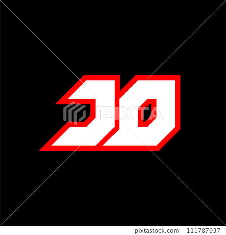 JD logo design, initial JD letter design with sci-fi style. JD logo for game, esport, Technology, Digital, Community or Business. J D sport modern Italic alphabet font. Typography urban style fonts. 111787937
