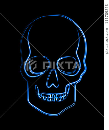 Vector isolated illustration of human skull for Day of the Dead in Mexico. Vector isolated illustration of human skull for Day of the Dead in Mexico. 111789238