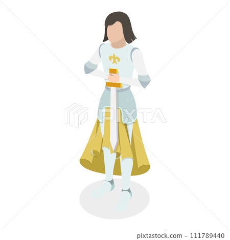 3D Isometric Flat Vector Set of Historical People. Item 4 111789440