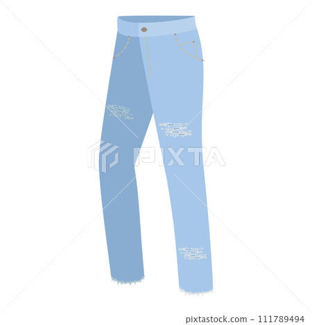 3D Isometric Flat Vector Set of Jeans Styles. Item 1 3D Isometric Flat Vector Set of Jeans Styles. Item 1 111789494