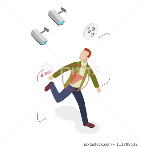 3D Isometric Flat Vector Illustration of Sychology or Psychiatric Poblem. Item 5 111789532