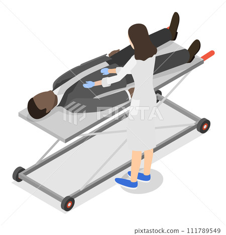 3D Isometric Flat Vector Illustration of Urgency Care. Item 1 111789549