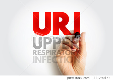 URI Upper Respiratory Infection - contagious infection of the upper respiratory tract, acronym text concept background URI Upper Respiratory Infection - contagious infection of the upper respiratory tract, acronym text concept background 111790162