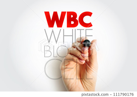WBC White Blood Cell - cellular component of blood that helps defend the body against infection, acronym text concept background 111790176