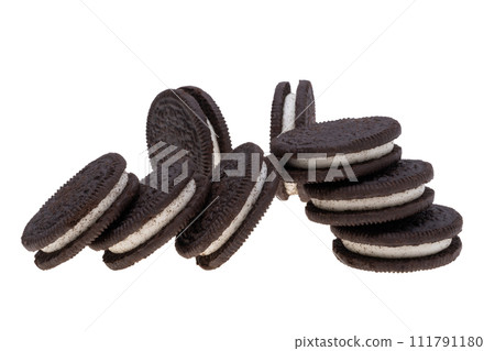 double cookies isolated 111791180