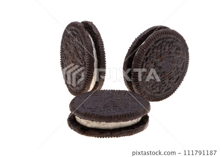 double cookies isolated double cookies isolated 111791187