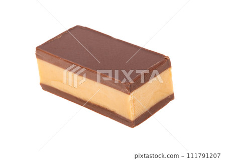 striped chocolate candies isolated 111791207