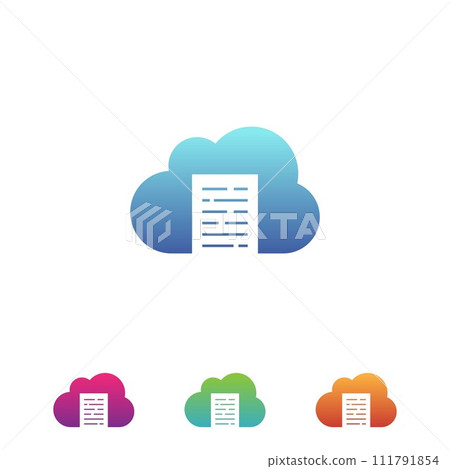 Cloud files data icon vector in modern style for web Cloud files data icon vector in modern style for web 111791854