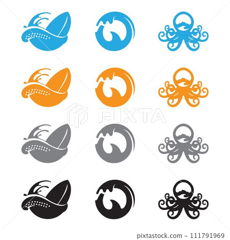 Vector Logo Design Octopus 111791969