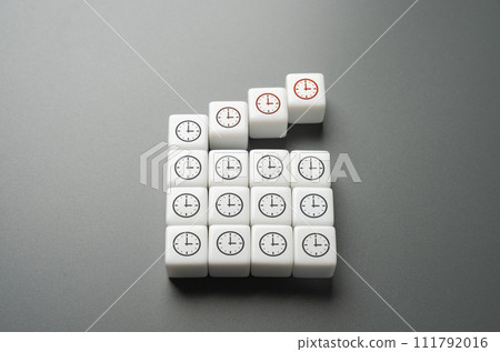 Drawing up a time schedule. Add more work. Time estimation blocks, efficiently adjusting schedules. Stress over overburdened schedules. Staying adaptable 111792016