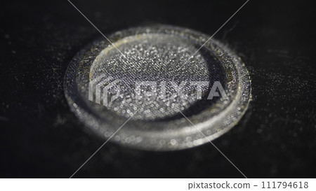 Modern 3D printer printing figure close-up macro. Automatic three dimensional 3d printer in laboratory Modern 3D printer printing figure close-up macro. Automatic three dimensional 3d printer in laboratory 111794618